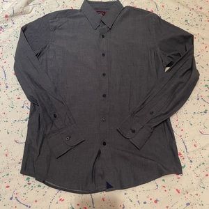 UNTUCKit brushed blue button up